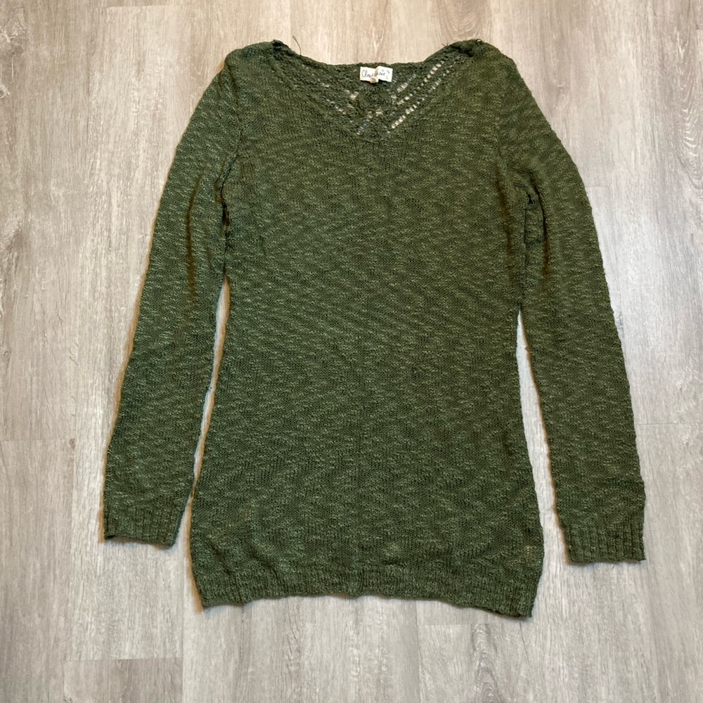 Cloud Chaser Green Knit Sweater Large